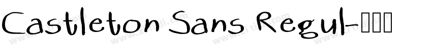 Castleton Sans Regul字体转换